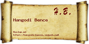 Hangodi Bence névjegykártya